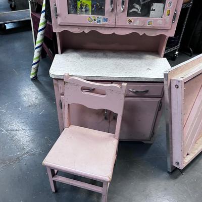 PINK Chair & Childs Cabinet