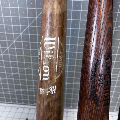 3 WOOD Baseball Bats