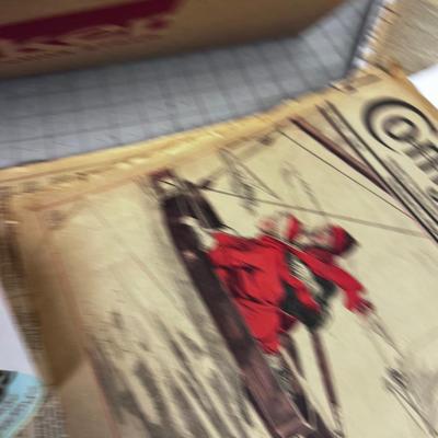  Box of Crafting Items: Old News Paper, Cardboard items for Crafting. 