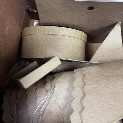  Box of Crafting Items: Old News Paper, Cardboard items for Crafting. 