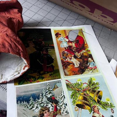  Box of Crafting Items: Old News Paper, Cardboard items for Crafting. 