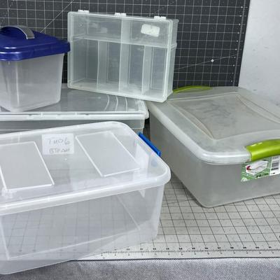 5 Small Tubs or Totes 