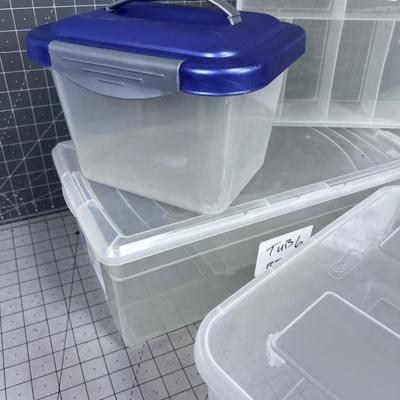 5 Small Tubs or Totes 
