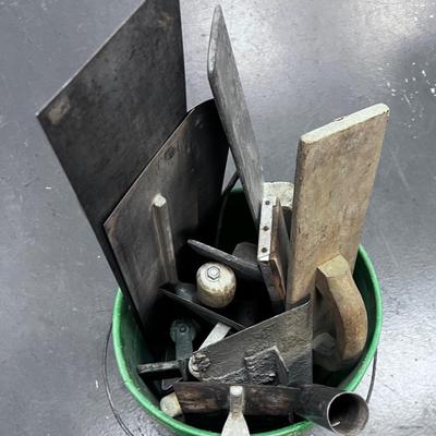 Bucket of Trowels and Floats