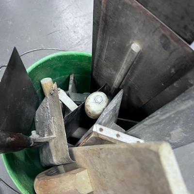 Bucket of Trowels and Floats