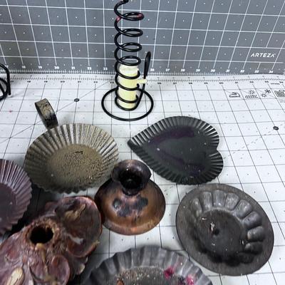 Tin Wear and Candle Holder