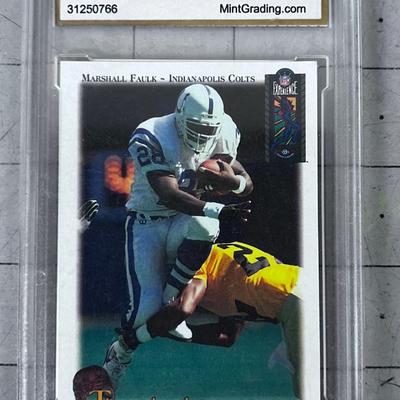 MINT 1994 NFL Experience, Marshall Faulk #SP1 Throwbacks Promo GEM MT 10