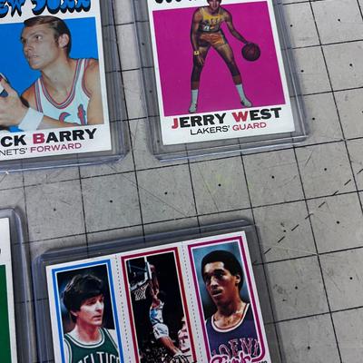 (5) 1970's Basketball Cards ALL Sleaved