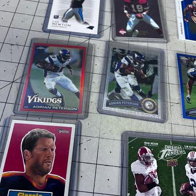 (12) Football Collector Cards All Sleeved
