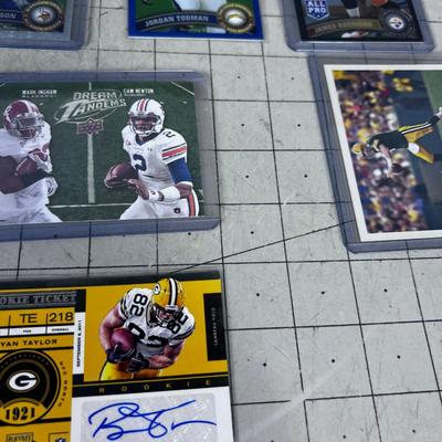 (12) Football Collector Cards All Sleeved