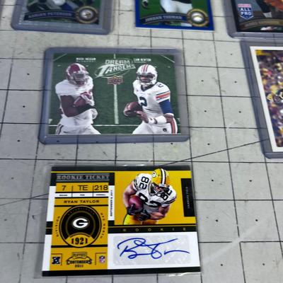 (12) Football Collector Cards All Sleeved