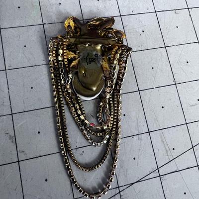 EROS Brooch FACE  Bejeweled. 