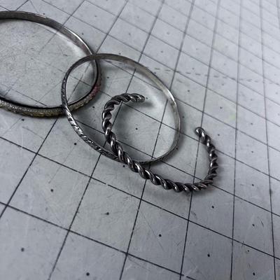 (4) Bangle Bracelets