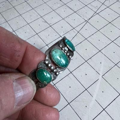 Old Southwest Pawn Cuff Bracelet with CERILLO TURQUOISE 