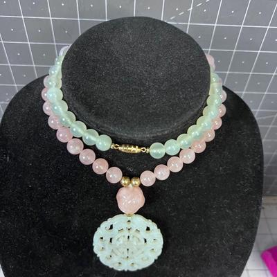 Jade & ROSE Quartz (Excellent Energy as well as PRETTY!) 