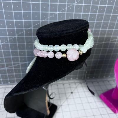 Jade & ROSE Quartz (Excellent Energy as well as PRETTY!) 