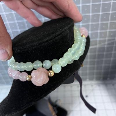 Jade & ROSE Quartz (Excellent Energy as well as PRETTY!) 