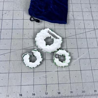 Earrings and Pins WREATH 
