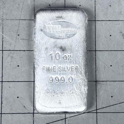10 once Fine Silver 999.0 Italpreziosi Italy LOAF BAR!