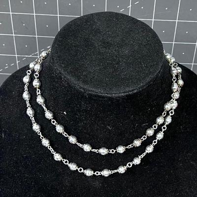 Milor Italy 925 Bead Necklace (DISCO Ball Bead) 