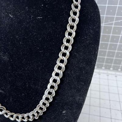 Silver Cuban link Necklace 