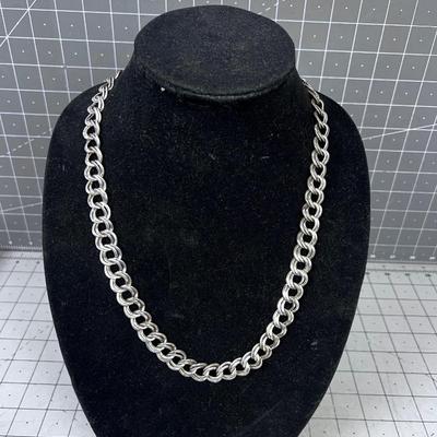 Silver Cuban link Necklace 