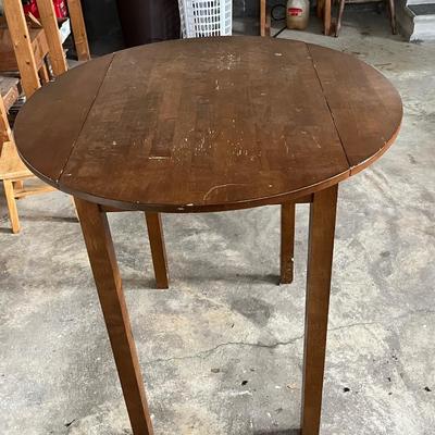 Cute fold down table with two stools