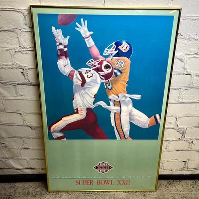 Super Bowl XXII Denver vs Washington Promo Poster