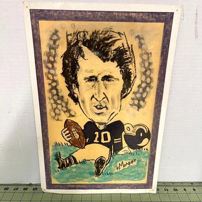 Fran Tarkenton Character Drawing by W. Morgan
