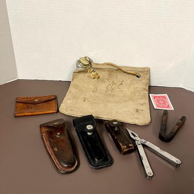 Vintage Leather, Tool and Canvas Bundle