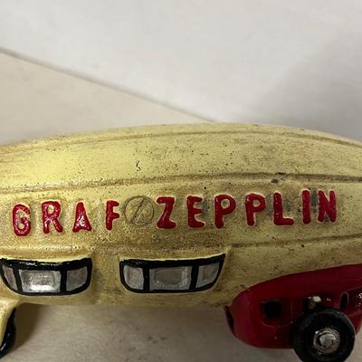 Cast Iron Graf Zeppelin and Trick Dog Bank