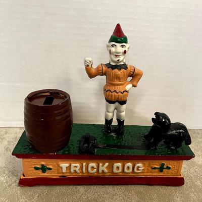 Cast Iron Graf Zeppelin and Trick Dog Bank