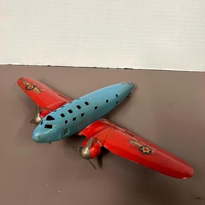 Vintage Tin Toy Airplanes and Helicopter
