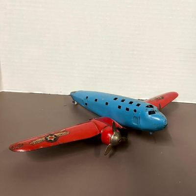 Vintage Tin Toy Airplanes and Helicopter