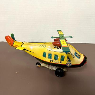 Vintage Tin Toy Airplanes and Helicopter