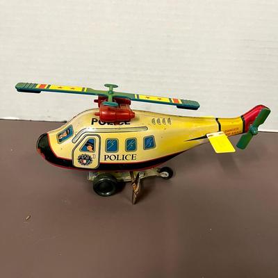 Vintage Tin Toy Airplanes and Helicopter