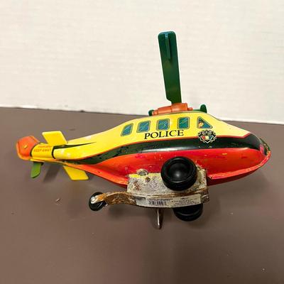 Vintage Tin Toy Airplanes and Helicopter