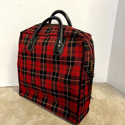 Plaid Picnic Bag and Air Mattress