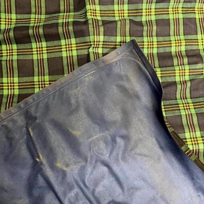 Plaid Picnic Bag and Air Mattress