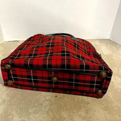 Plaid Picnic Bag and Air Mattress
