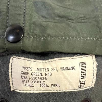 Vintage Korean War Ear, US Air Force Wool Mittens
