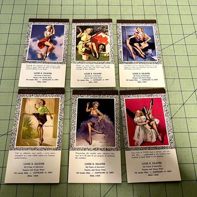 Set of 12 1955 Elvgren Pin-Up Girl Calendar Pads