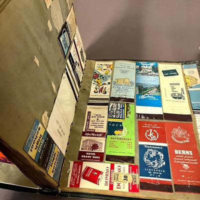 Vintage Lot of Matchbooks and Matchbook Album