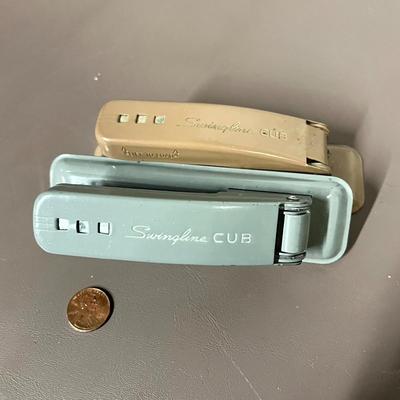 Vintage Tools, Flashlight, Staplers, Tape Measure and Barometer