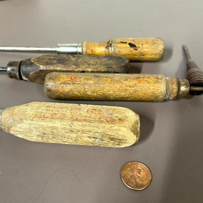 Vintage Tools, Flashlight, Staplers, Tape Measure and Barometer
