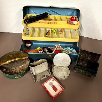 Vintage Old Pal Fishing Tackle Box Bundle