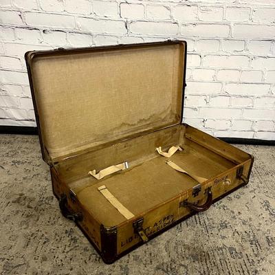 Vintage Oversized Herringbone Hardsided Suitcase - Saks Fifth Avenue