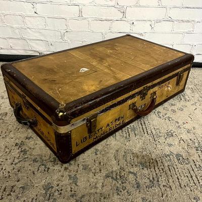 Vintage Oversized Herringbone Hardsided Suitcase - Saks Fifth Avenue