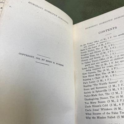 Vintage Drama/Acting Dialogue Books