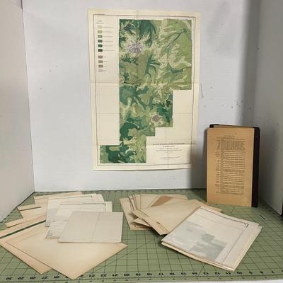 Vintage US Survey Maps Atlas Book